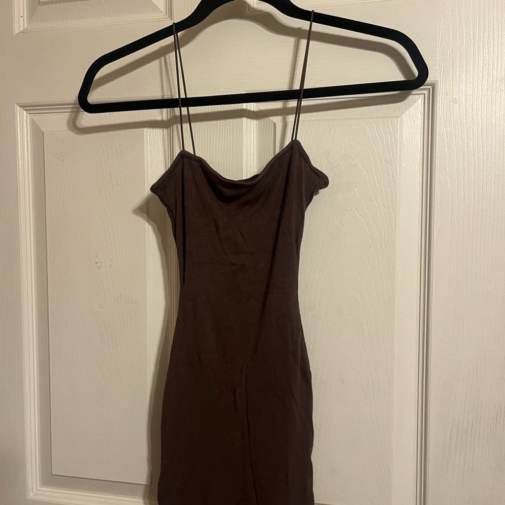 Windsor Brown Strapless Dress